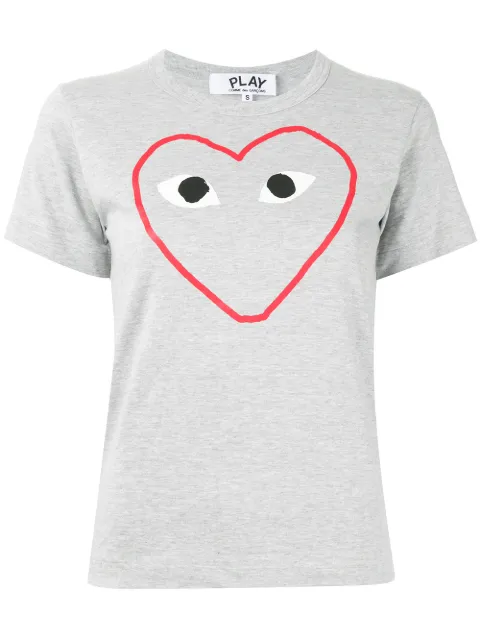Comme Des Garçons Play logo-print crew neck T-shirt Grey P1T265