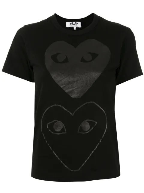 Comme Des Garçons Play logo print T-shirt Black P1T193