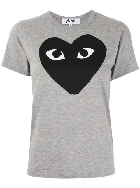 Comme Des Garçons Play logo-print T-shirt Grey P1T083