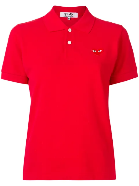 Comme Des Garçons Play signature piqué polo shirt Red P1T005
