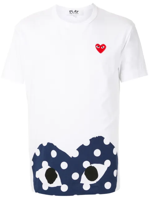 Comme Des Garçons Play logo print T-shirt White P1T236