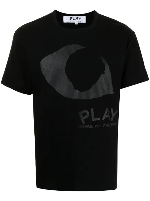 Comme Des Garçons Play eye-print cotton T-shirt Black P1T192051