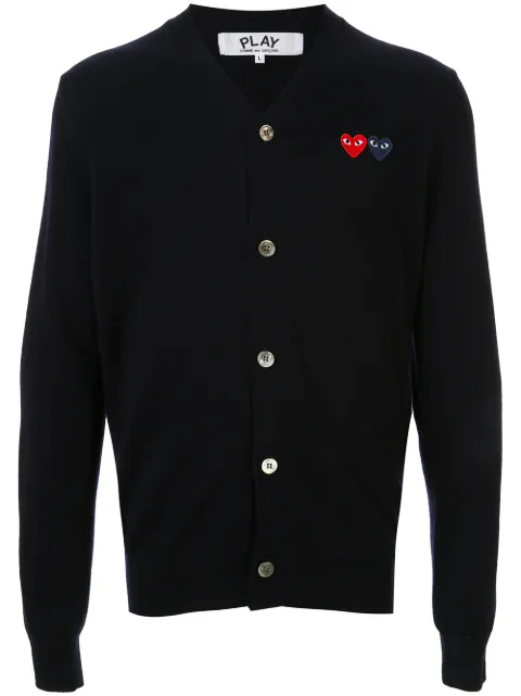 Comme Des Garçons Play embroidered logo cardigan Blue P1N058