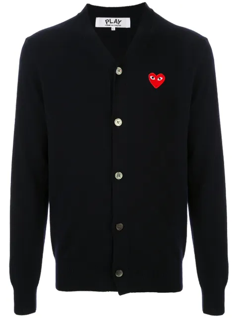 Comme Des Garçons Play embroidered logo cardigan Blue P1N008