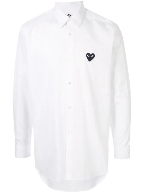 Comme Des Garçons Play embroidered logo shirt White P1B004