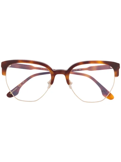 Victoria Beckham Clubmaster frame glasses Gold VB2107