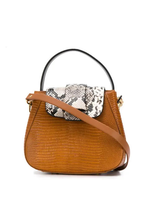 Nico Giani Myria embossed shoulder bag Brown NG1047
