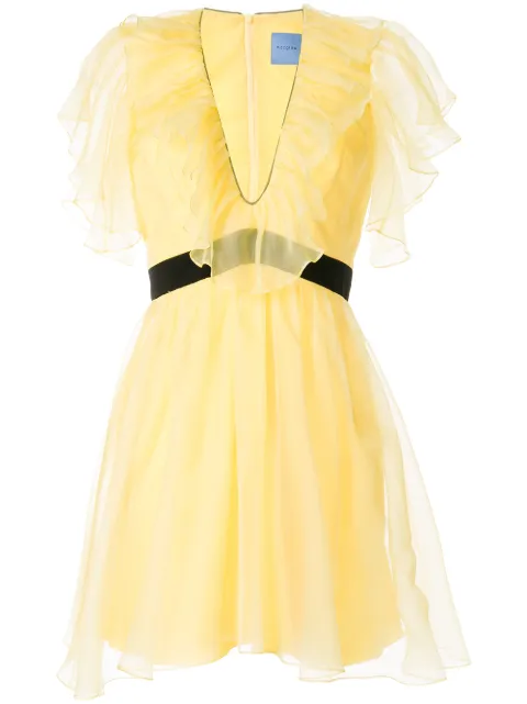 Macgraw Sandpiper ruffled dress Yellow AV37Y