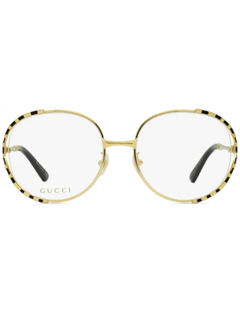 Gucci Eyewear round frame glasses Gold GG0596OA001