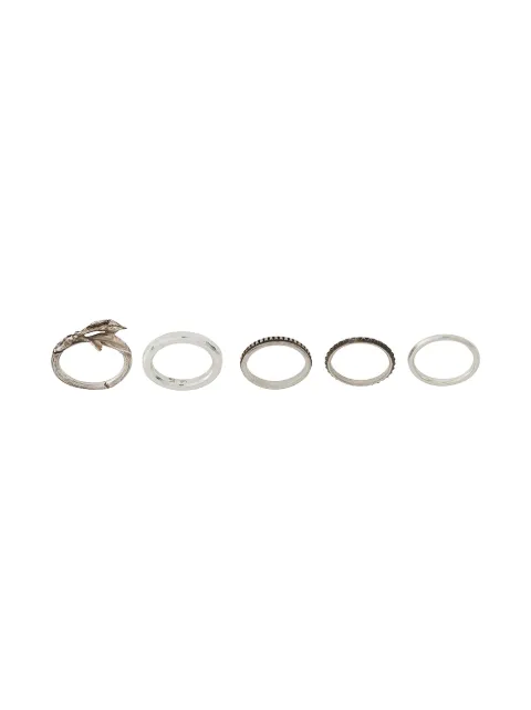 WERKSTATT:MÜNCHEN Rosebud 5-ring set Silver M1186