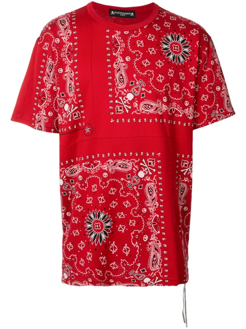 Mastermind World crew neck bandana print T-shirt Red MW20S04TS042