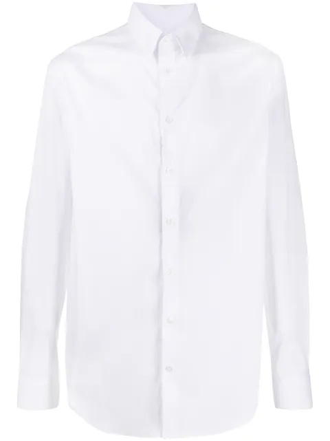 Giorgio Armani curved hem longsleeved shirt White 8WGCCZ97TZ517