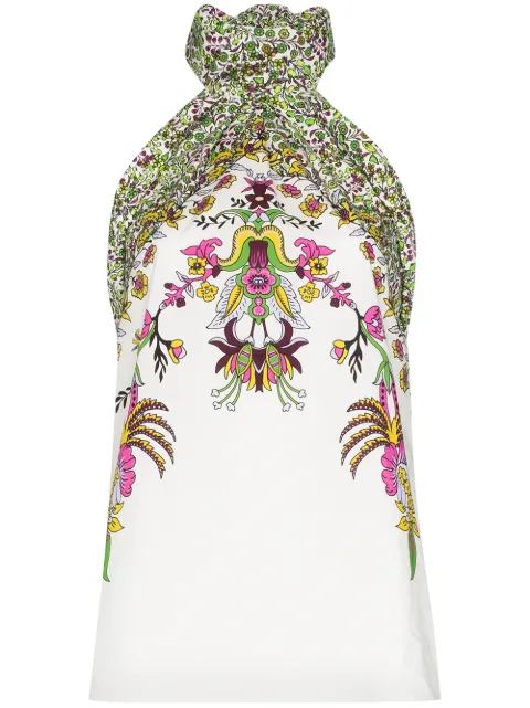 Givenchy floral-print halterneck top White BW60PS1326