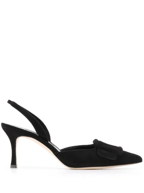 Manolo Blahnik Maysli buckle front pumps Black 2190182