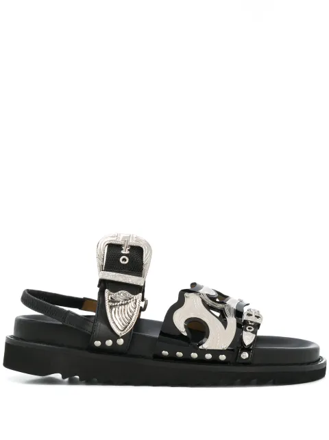 Toga Pulla studded strap sandals Black AJ1015BLACKEMBOSSEDMIX