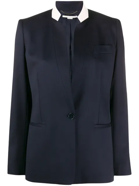 Stella McCartney Florence single-breasted blazer Blue 599637SY704