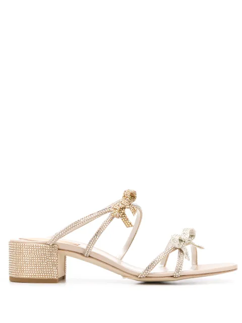 René Caovilla embellished straps sandals Gold C10494040R001X666