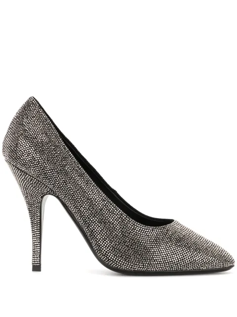 Ferragamo crystal-embellished pumps Grey 726461