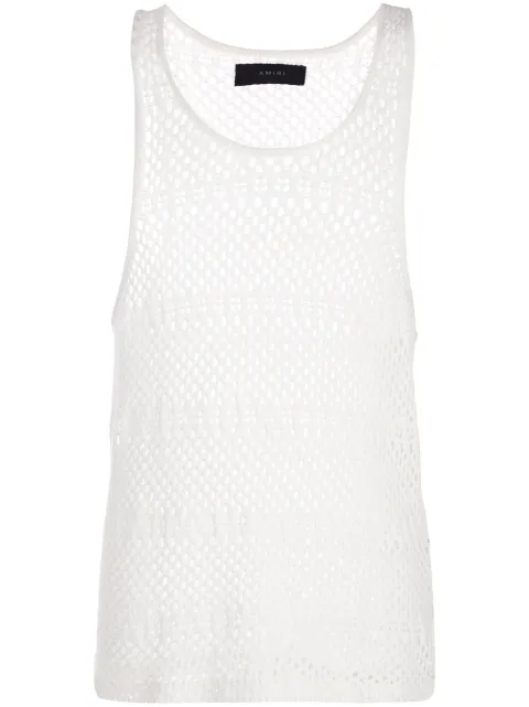 AMIRI mesh style knitted vest top White Y0M05506CR