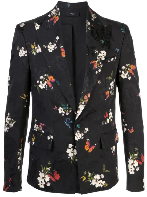 AMIRI floral embroidered printed blazer Black Y0M12176JA