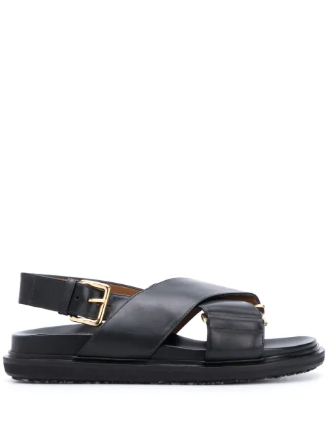 Marni Fussbett criss-cross sandals Black FBMS005201P3614