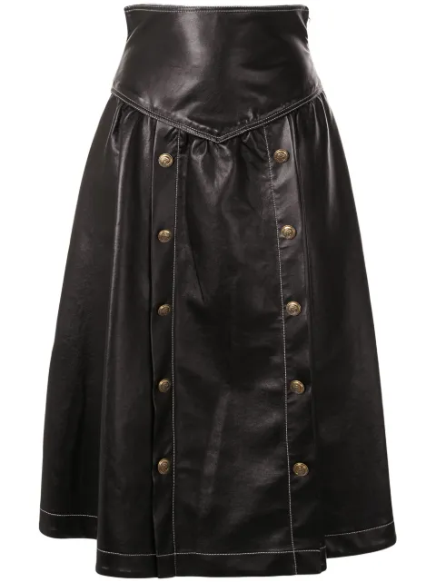 Philosophy Di Lorenzo Serafini panelled flared skirt Black A0110740