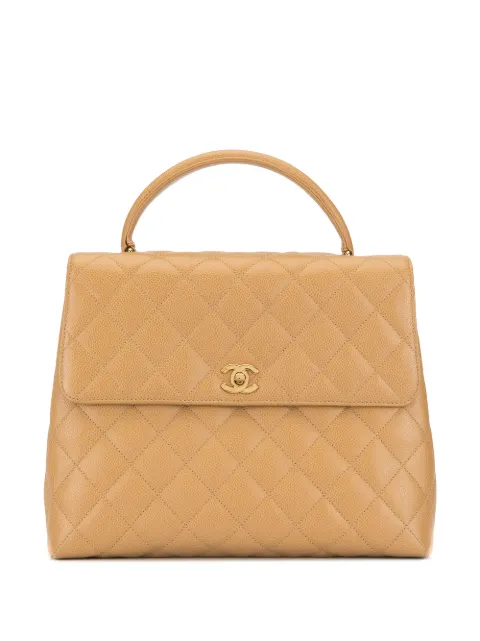 CHANEL Pre-Owned 1998 quilted briefcase Brown 5879454