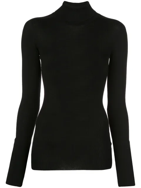 WARDROBE.NYC x The Woolmark Company Release 05 roll-neck ribbed jumper Black W1023R05