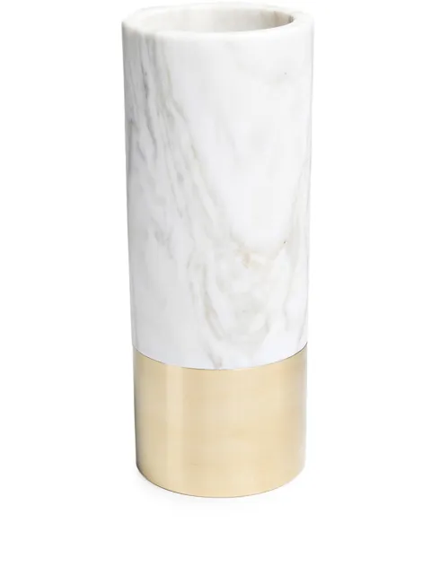 Michael Verheyden tall Duet marble vase White DUET