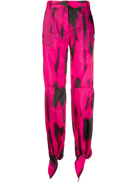 Off-White high-waisted straight-leg trousers Pink OWCA097R20D530882800