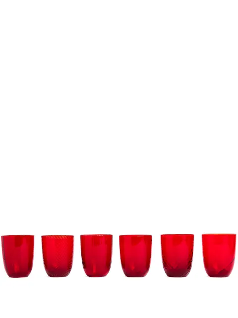 NasonMoretti Idra water glasses (set of 6) Red IDRASETR2