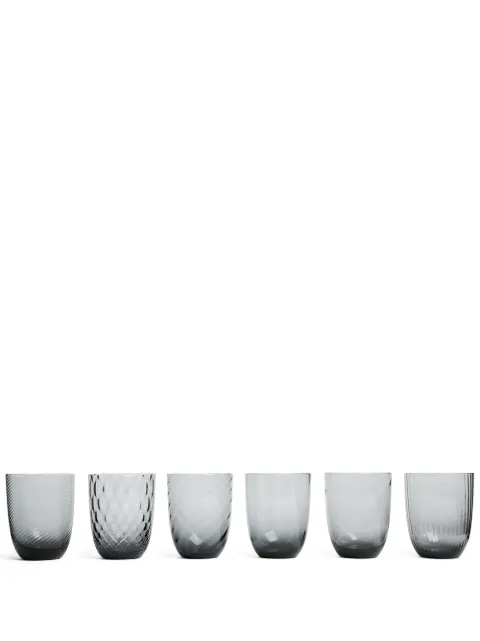 NasonMoretti Idra water glass - set of six Grey IDRASETOS2