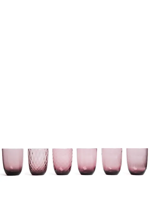 NasonMoretti Idra water glass - set of six Pink IDRASETI2