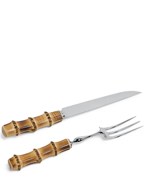 Lorenzi Milano bamboo carving set Brown 708170
