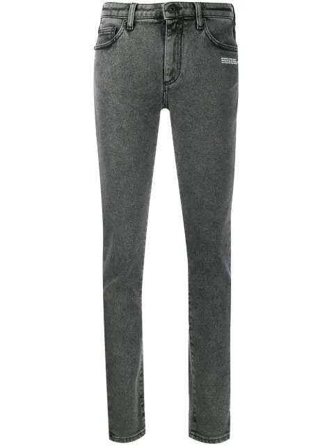 Off-White washed skinny jeans Grey OWYA003R20E960687500