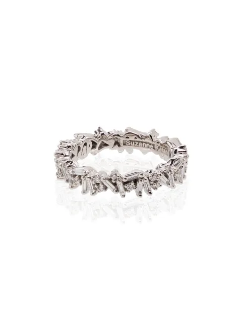 Suzanne Kalan 18kt white gold Icon baguette diamond ring Silver BAR559WG