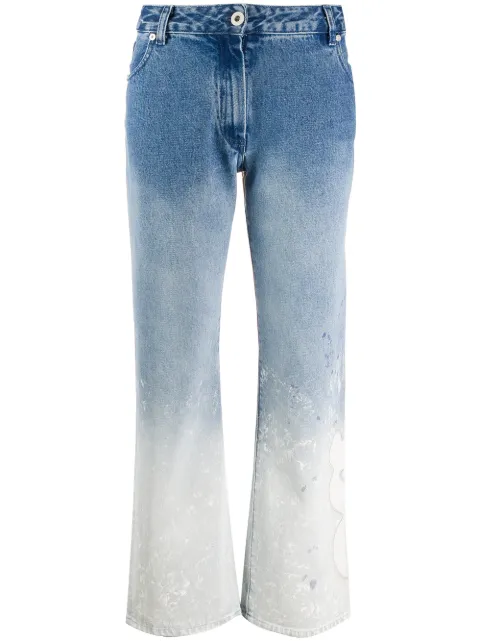 Off-White bleach effect straight jeans Blue OWYA004R207730987171