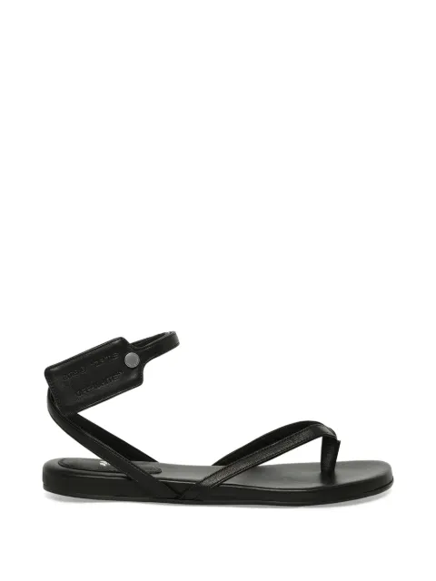 Off-White strappy flat sandals Black OWIA230S20LEA0011000