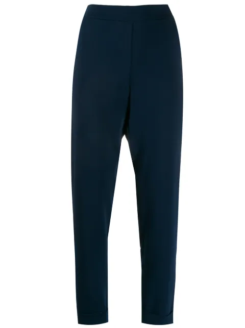 P.A.R.O.S.H. elasticated slim-fit trousers Blue D230162XPANTERS