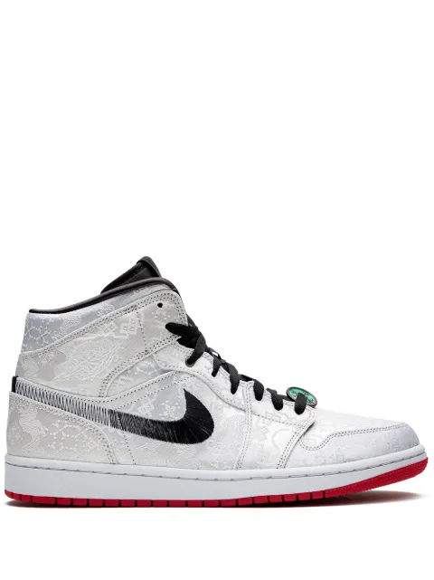 Jordan x Edison Chen Air Jordan 1 Mid "Fearless - CLOT Silk" sneakers White CU2804
