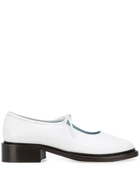 Nicole Saldaña Fabian 40mm lace-up loafers White FSLDWFBN100109