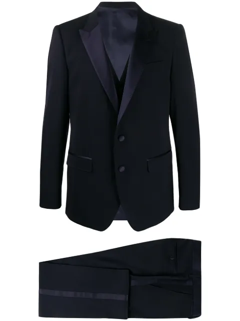 Dolce & Gabbana Martini-fit wool-silk tuxedo suit Blue GK2WMTFU2Z8