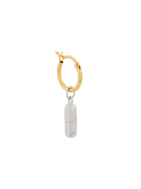 True Rocks pill hoop earring Gold MENSILVERPILLGOLDHOOP