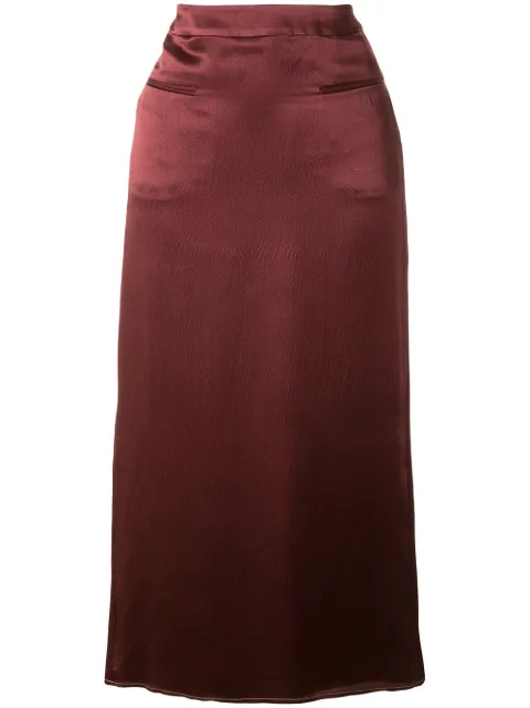 Rejina Pyo fitted ruched sides skirt Purple D139