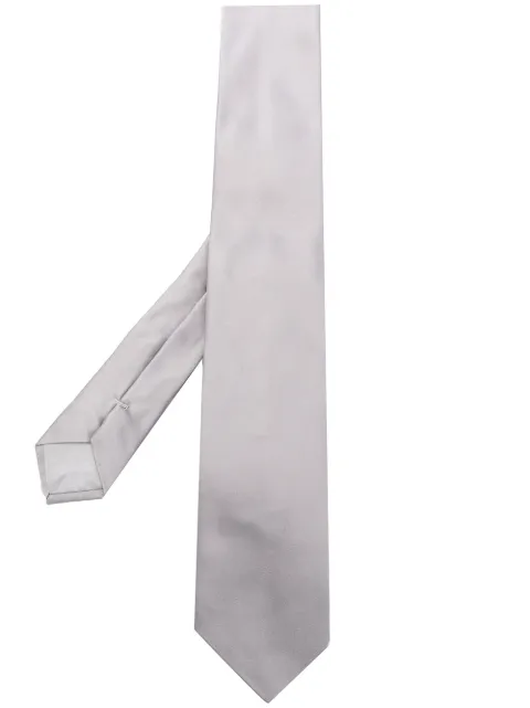 Giorgio Armani pointed-tip silk tie Grey 3600548P998
