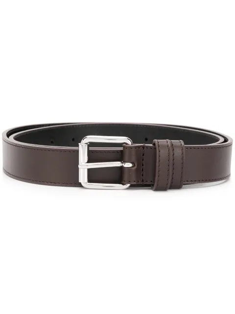 Comme Des Garçons Wallet square-tip leather belt Brown SA0912CF