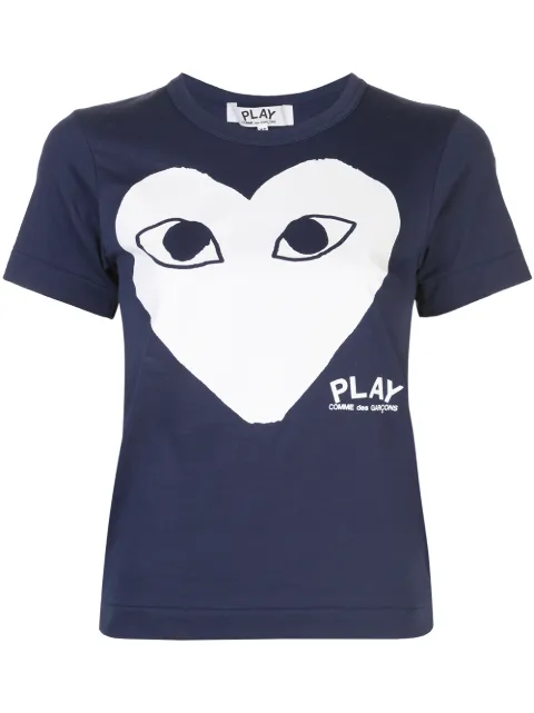 Comme Des Garçons Play printed T-shirt Blue P1T179