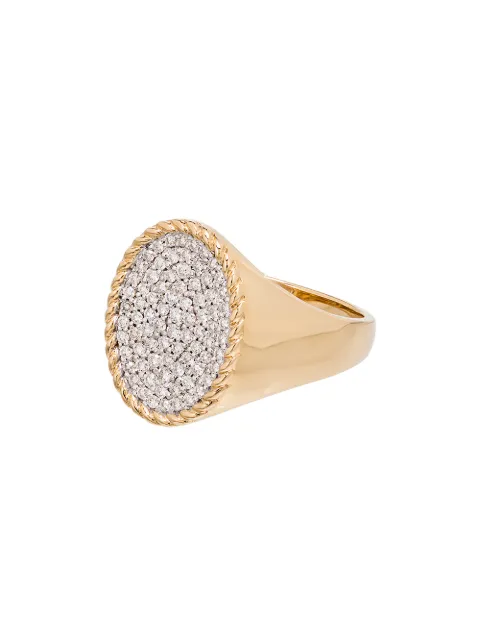 Yvonne Léon 18kt gold diamond signet ring Gold CHEVOVALDIAOJ