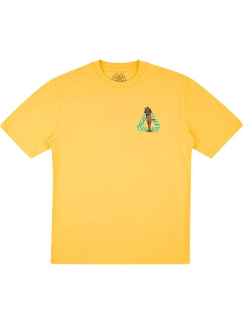 Palace Rolls P3 logo-print T-shirt Yellow P17TS134T