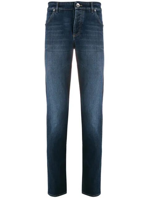 Brunello Cucinelli slim-fit stonewashed jeans Blue M283PJ2010C1468